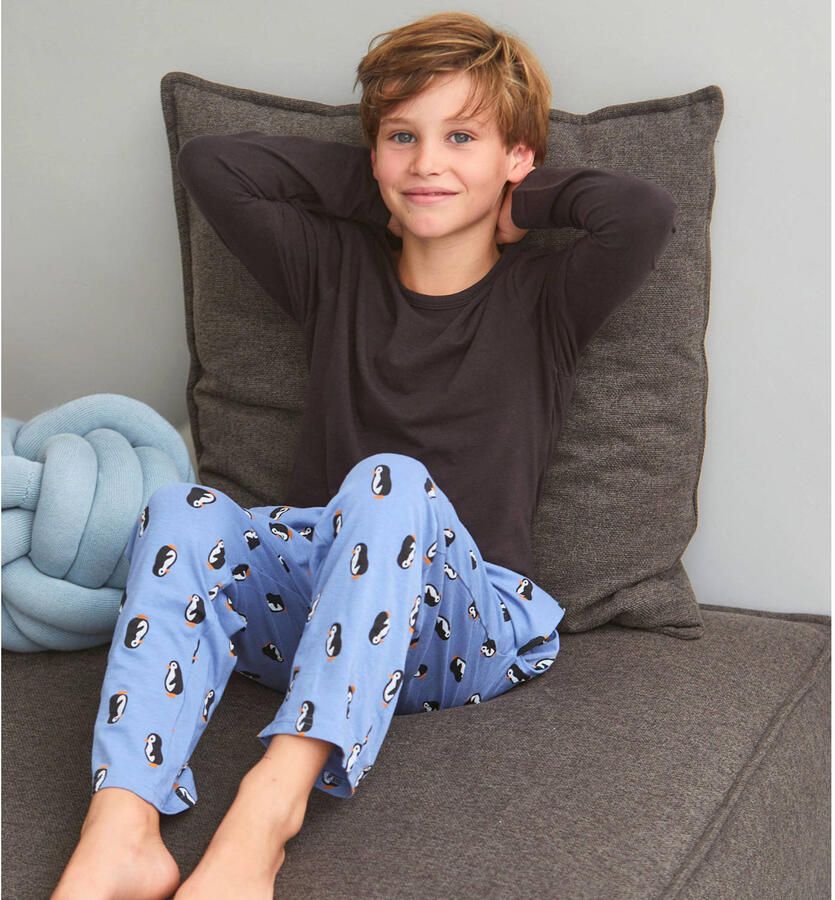 Little Label pyjama met all over print op de broek - Foto 3