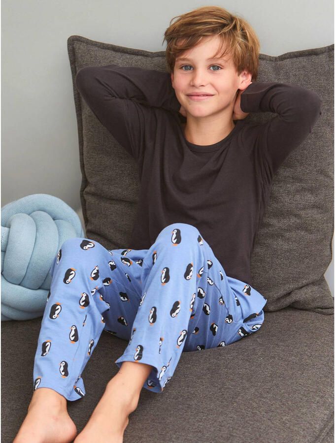 Little Label pyjama met all over print op de broek - Foto 4