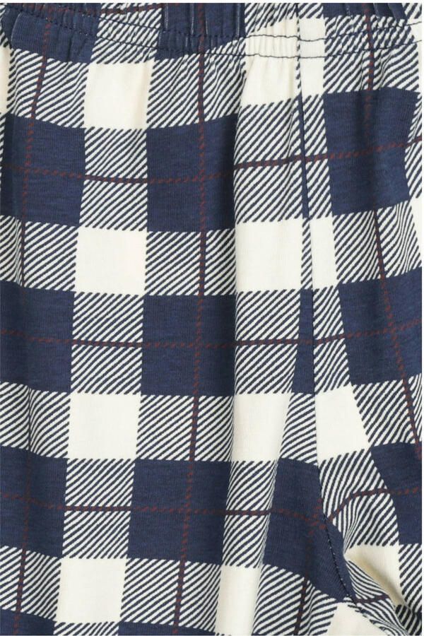 Little Label pyjama met donkerblauw geruite print - Foto 3