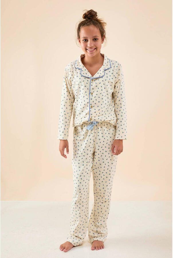 Little Label pyjama met paarse bloemen print