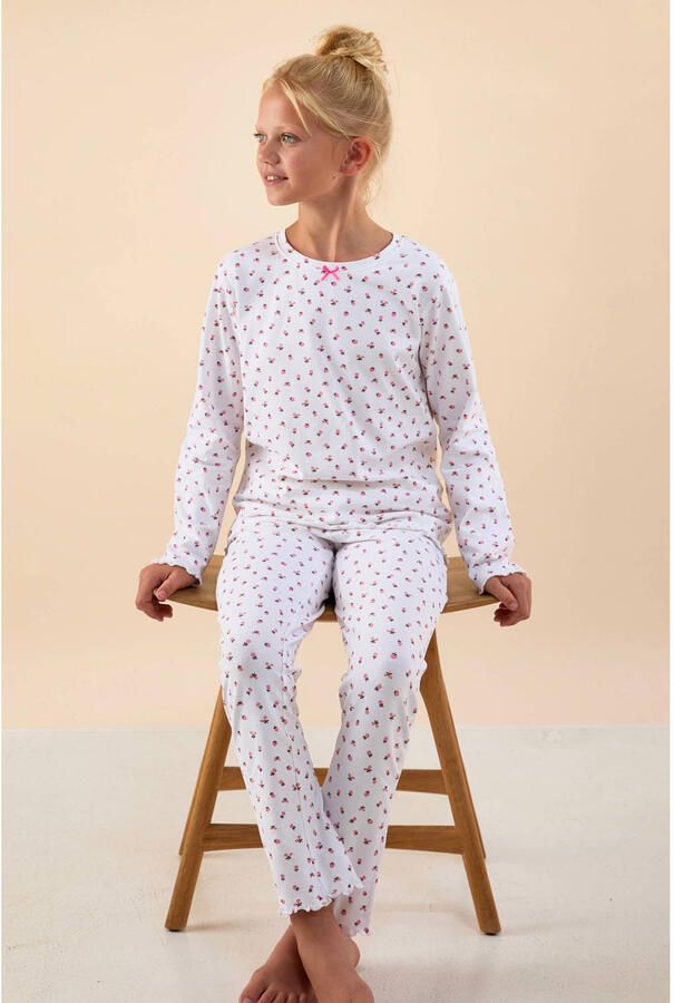 Little Label pyjama met roze bloemenprint