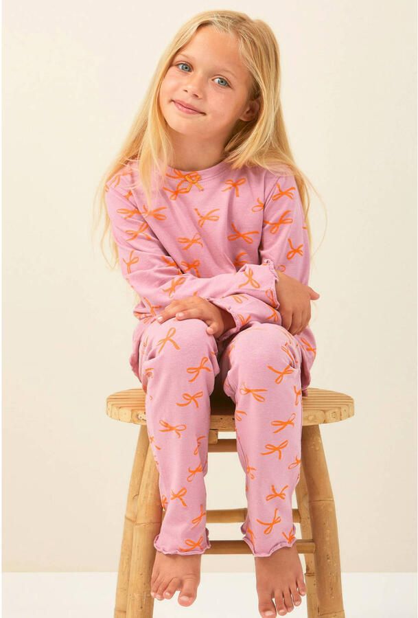 Little Label pyjama met strikjes print