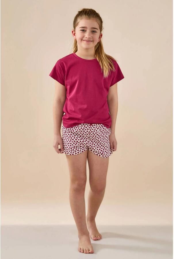 Little Label shortama donkerrood
