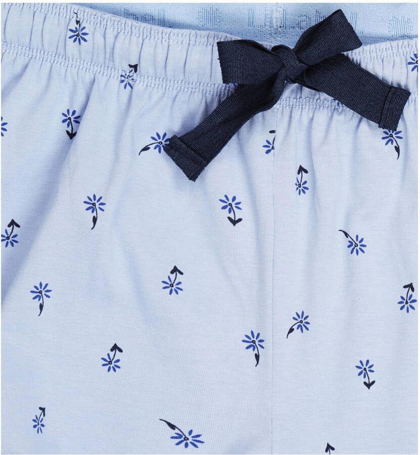 Little Label shortama met all over print blauw