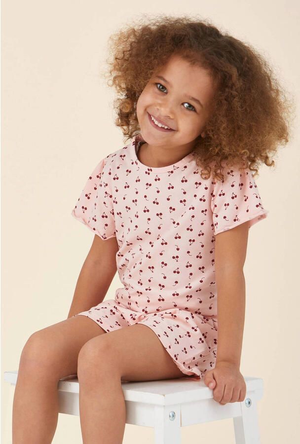 Little Label shortama roze Meisjes Stretchkatoen Ronde hals All over print - Foto 2