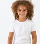 Little Label T-shirt van biologisch katoen set van 3 wit Meisjes Stretchkatoen Ronde hals 110 116 - Thumbnail 1