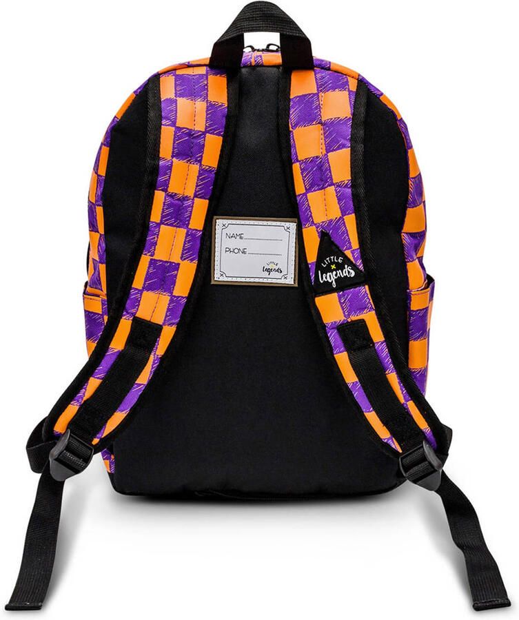 Little Legends rugzak Checkerboard L oranje paars - Foto 2