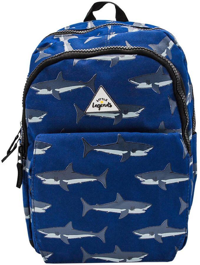 Little Legends rugzak Shark Mouth L blauw