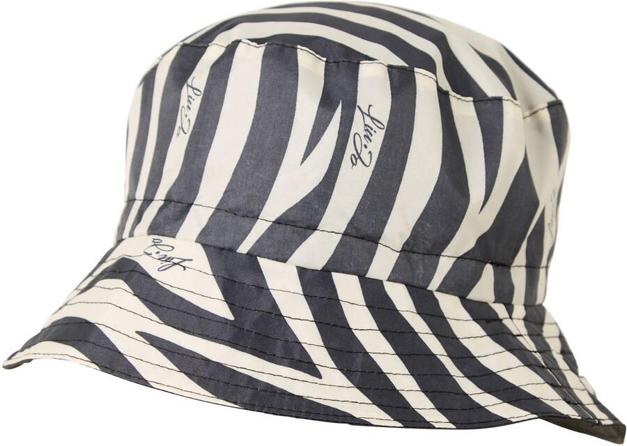 Liu Jo bucket hat met zebraprint zwart wit