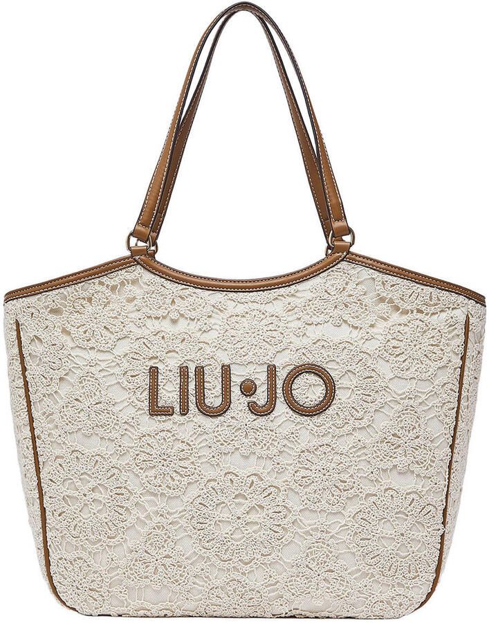 Liu Jo crochet shopper ecru