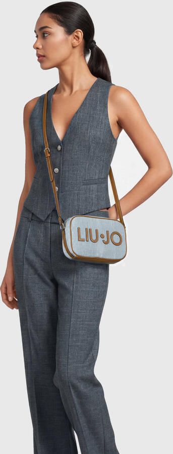 Liu Jo denim crossbody tas blauw