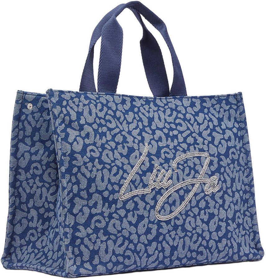 Liu Jo denim shopper met panterprint bruin - Foto 2