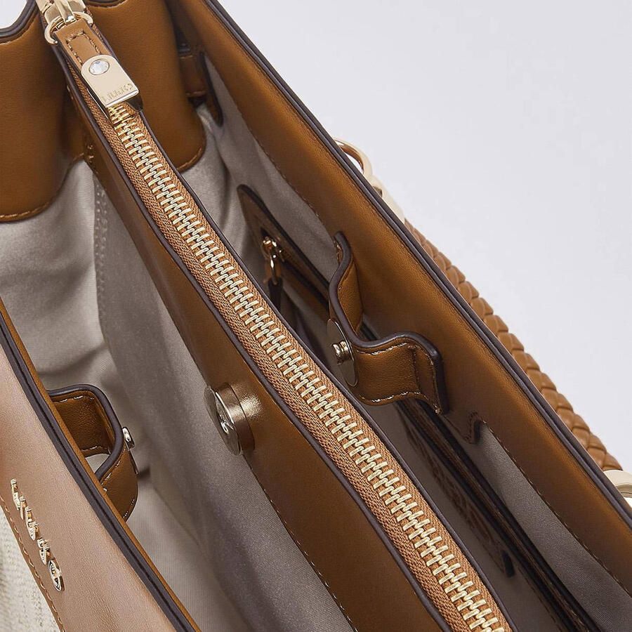 Liu Jo White Tote bag van een mix van katoen en linnen model 'Manhattan' - Foto 2