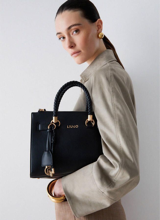 Liu Jo White Handtas met labelapplicatie model 'SATCHEL MANHATTAN' - Foto 2
