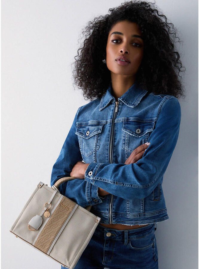 Liu Jo White Handtas met labelapplicatie model 'RIDHI'