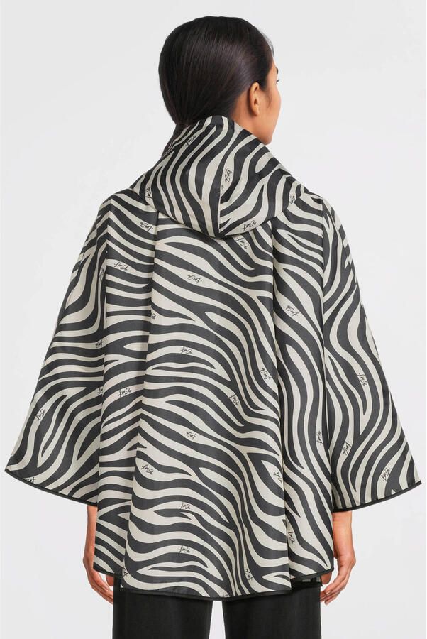Liu Jo poncho met zebraprint zwart wit - Foto 2