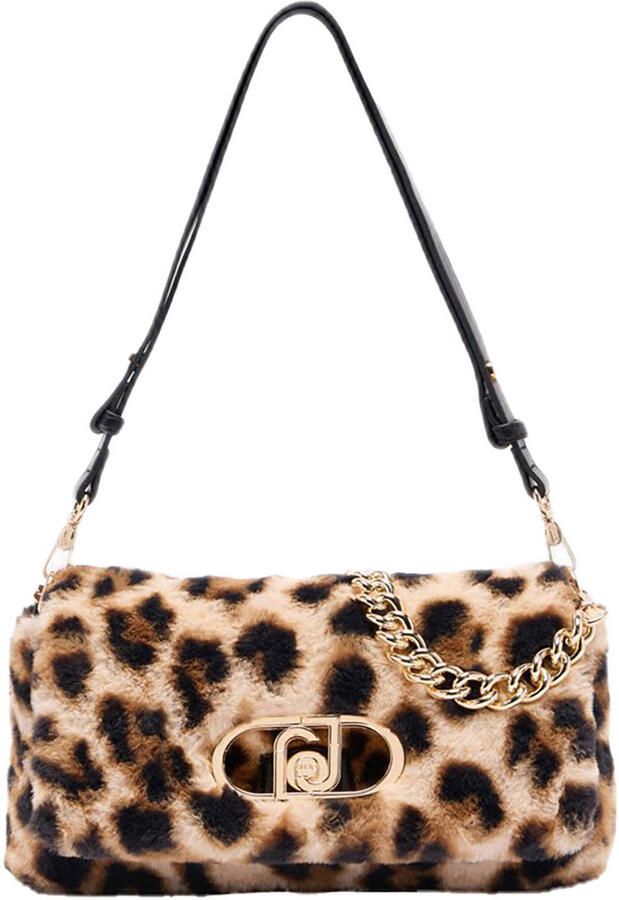 Liu Jo schoudertas met panterprint Lapuffy bruin - Foto 3