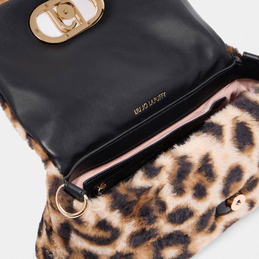 Liu Jo schoudertas met panterprint Lapuffy bruin - Foto 2