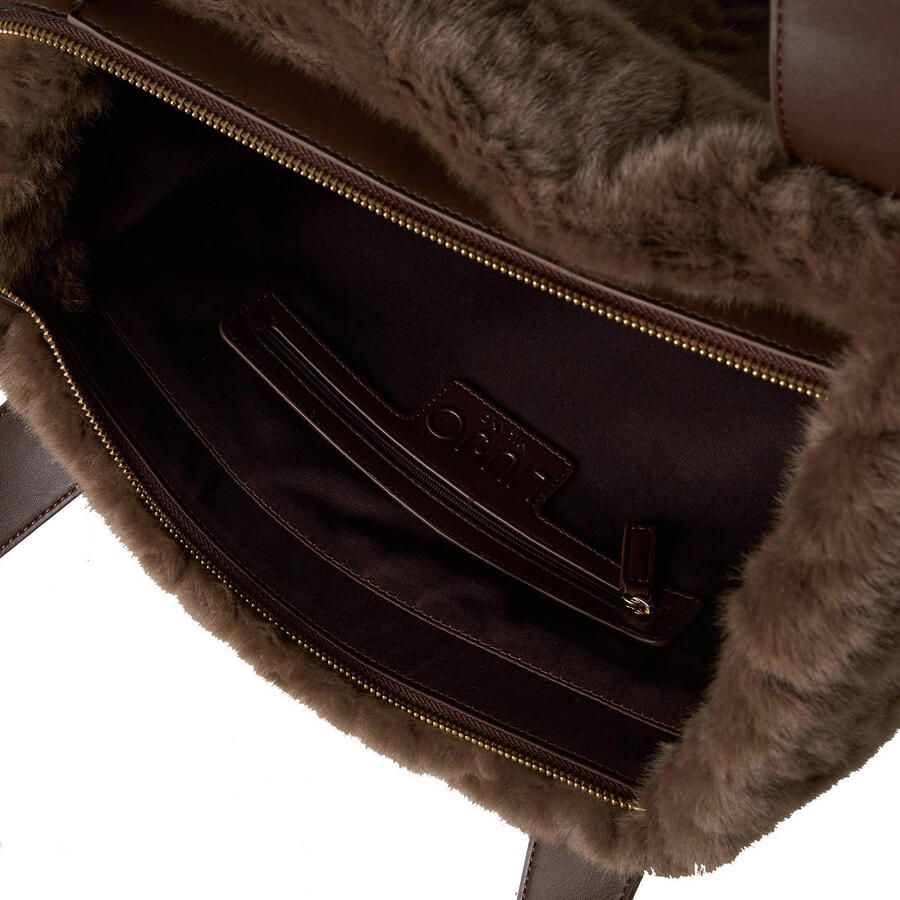 Liu Jo White Tote bag met imitatiebont