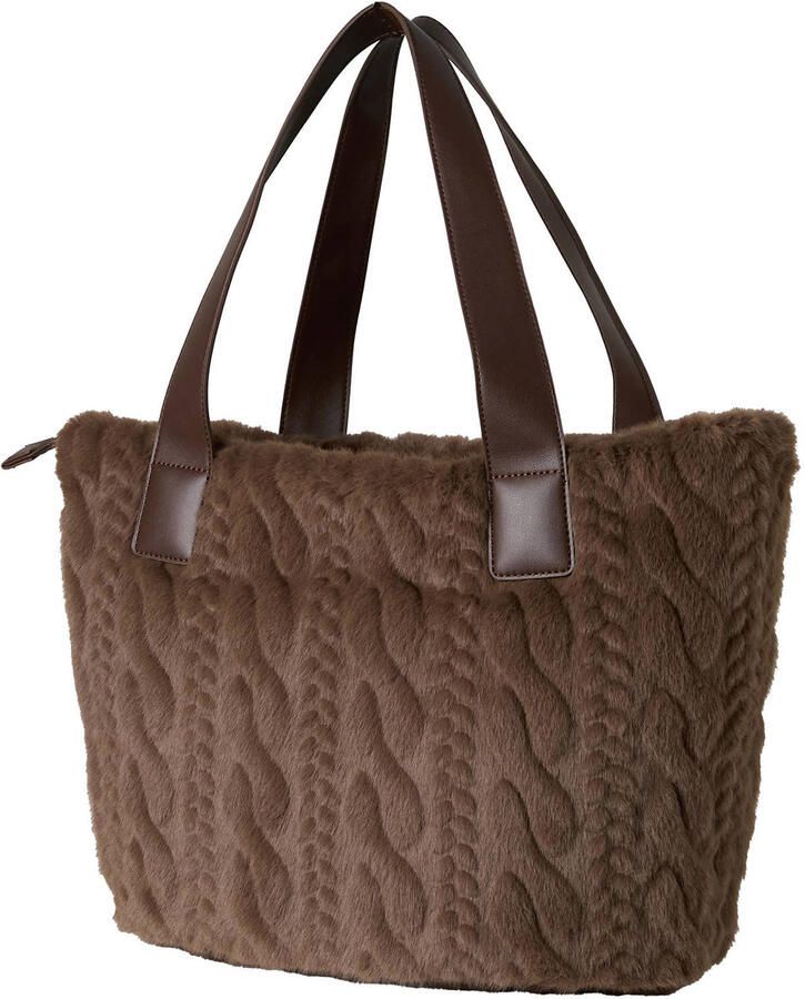 Liu Jo White Tote bag met imitatiebont - Foto 3