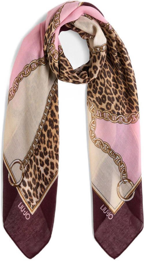 Liu Jo sjaal met all over print Animalier rood
