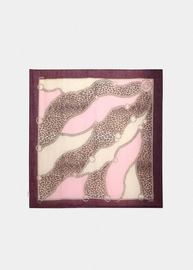 Liu Jo sjaal met all over print Animalier rood - Foto 3