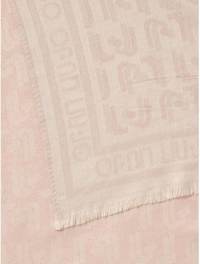 Liu Jo sjaal met logoprint lichtroze - Foto 2