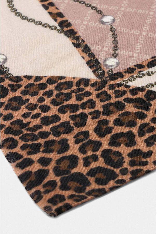 Liu Jo Sjaal ECS STOLA PEARLS ANIMAL 70X180 2F5081 T0300
