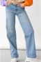 LMTD high waist wide leg jeans NLFTECES light denim Blauw Meisjes Stretchdenim (duurzaam) 152 - Thumbnail 1