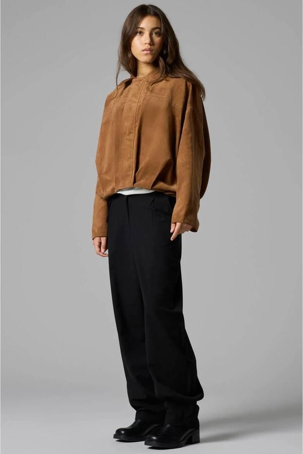 LMTD casual broek met plooien zwart Meisjes Polyester Effen - Foto 2