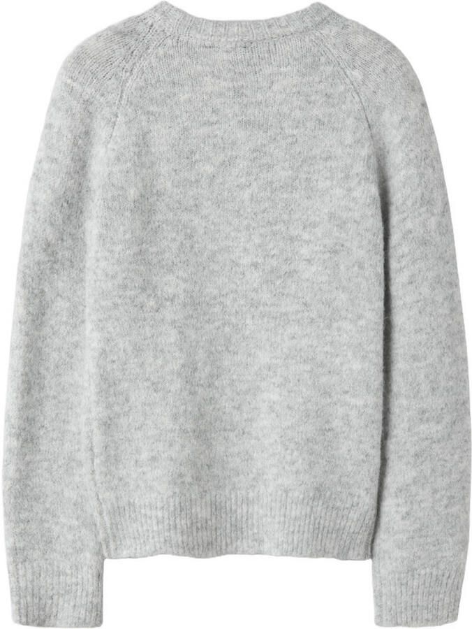LMTD gebreide trui met wol grijs Meisjes Polyester Ronde hals Effen - Foto 3