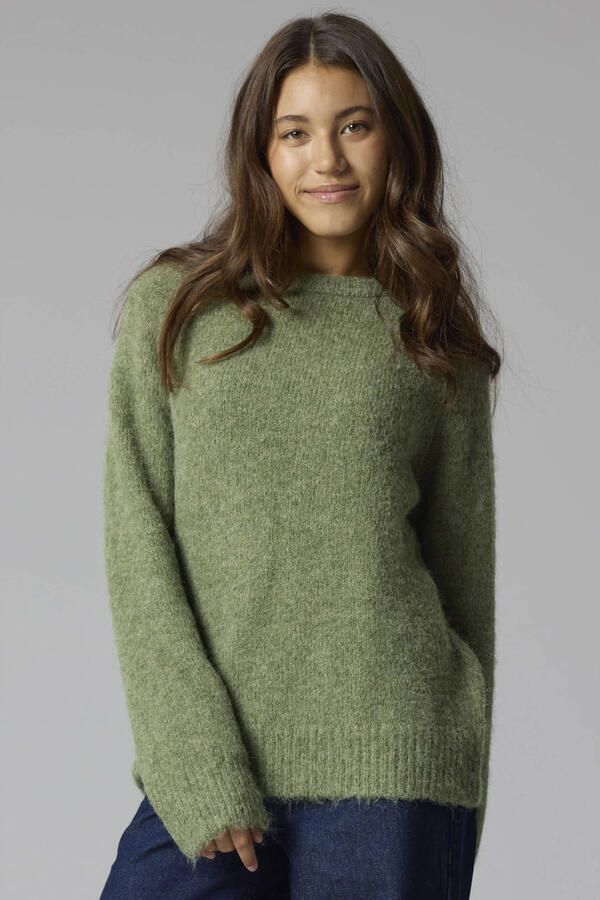 LMTD gebreide trui met wol groen Meisjes Polyester Ronde hals Effen