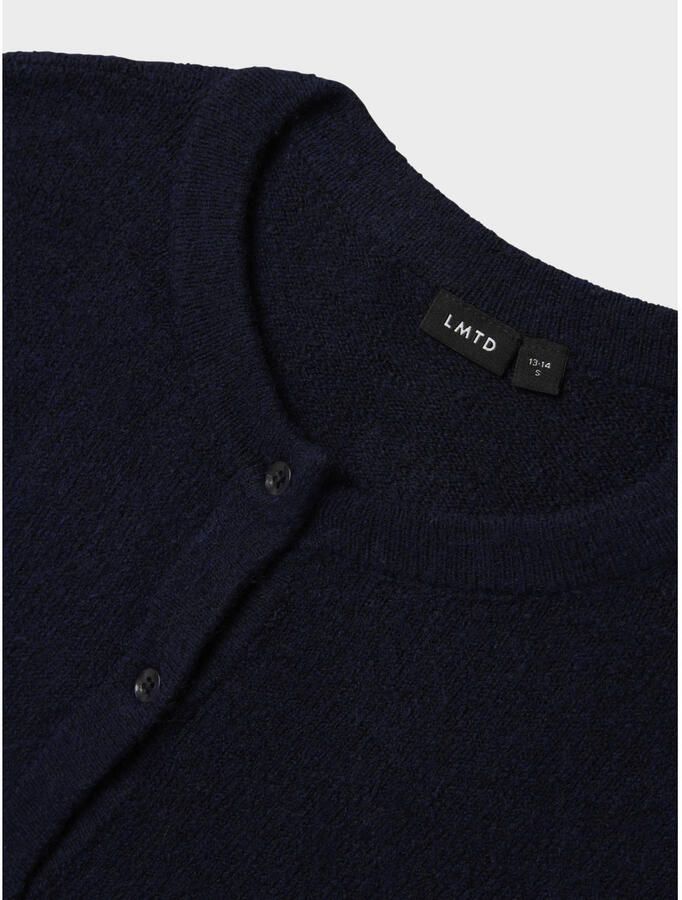 LMTD gebreide vest met melée donkerblauw - Foto 2