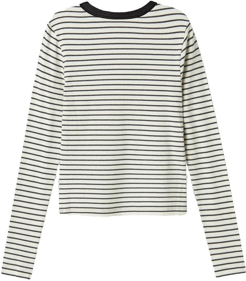 LMTD gestreepte longsleeve grijs rib gebreid - Foto 2