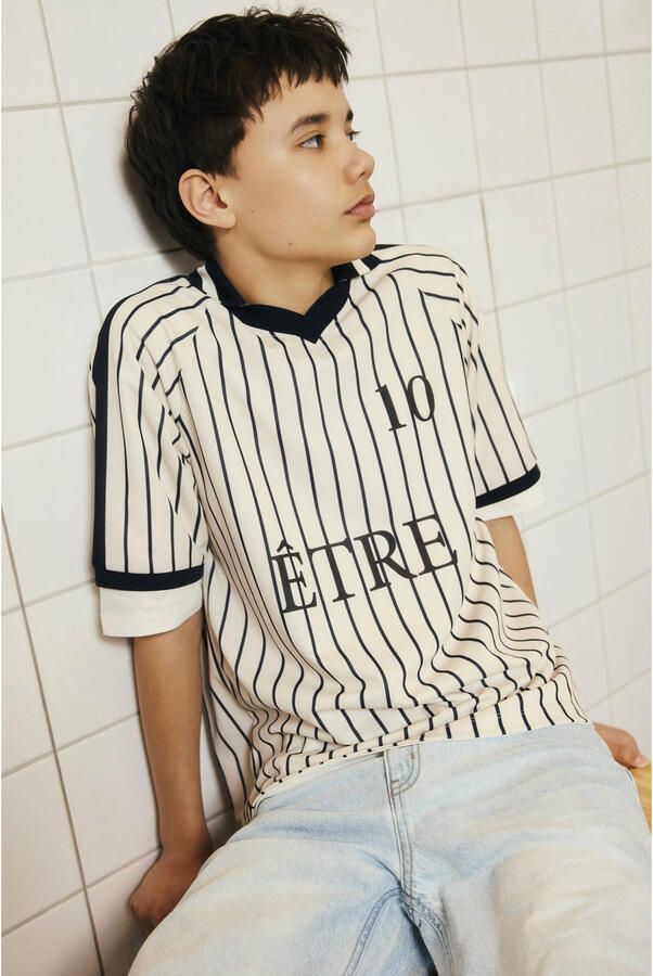LMTD gestreepte T-shirt wit - Foto 2