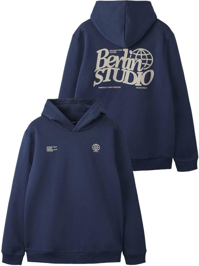 LMTD hoodie met backprint donkerblauw - Foto 3