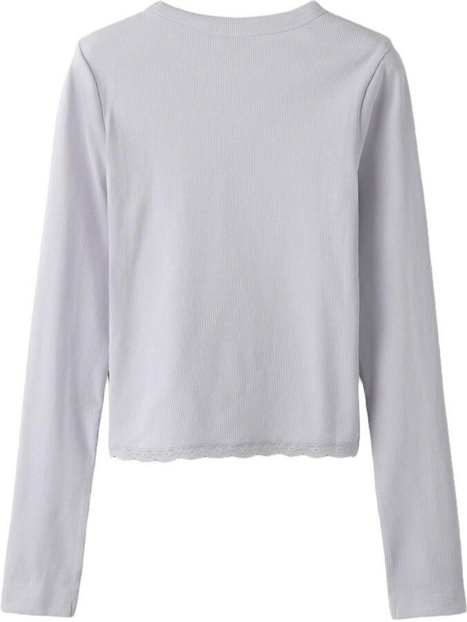 LMTD longsleeve lila Paars Meisjes Katoen Ronde hals Effen - Foto 2
