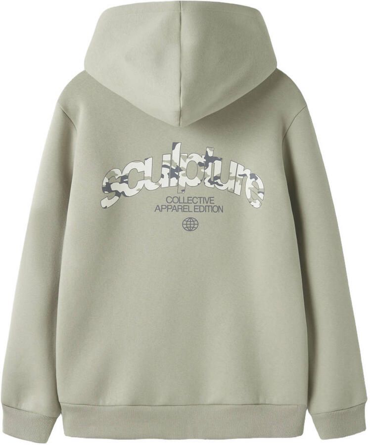 LMTD loose fit hoodie met backprint beige - Foto 2