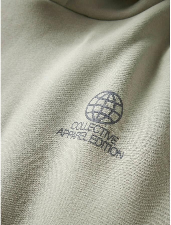 LMTD loose fit hoodie met backprint beige - Foto 3