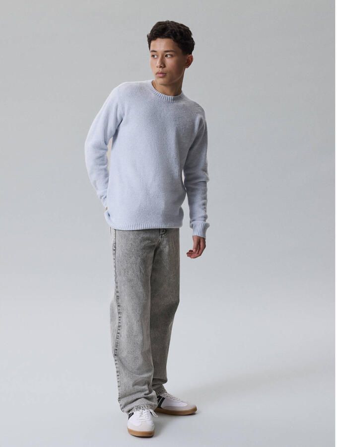 LMTD NLFBIRM loose fit jeans grijs