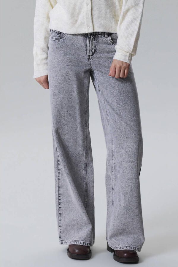 LMTD NLFBIRM wide leg jeans grijs - Foto 2