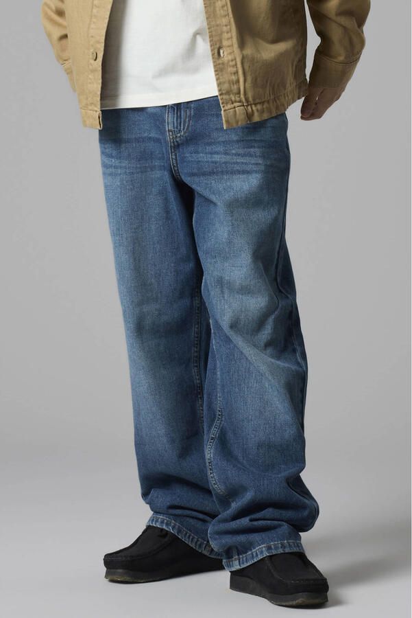 LMTD NLMBEX loose fit jeans donkerblauw