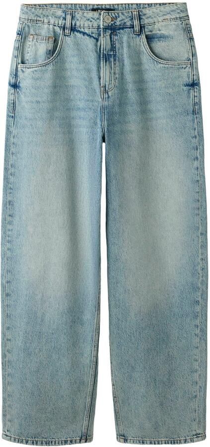 LMTD NLNBIRM loose fit jeans lichtblauw