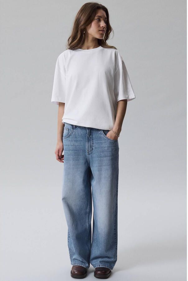 LMTD NLNBIRM loose fit jeans lichtblauw