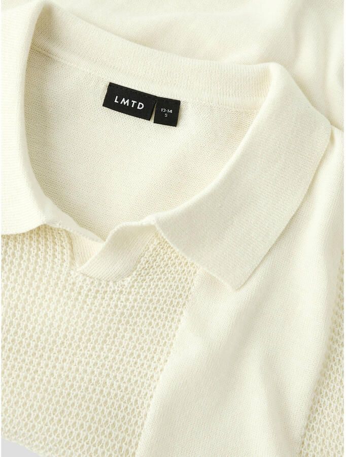LMTD polo fijn gebreid wit - Foto 2