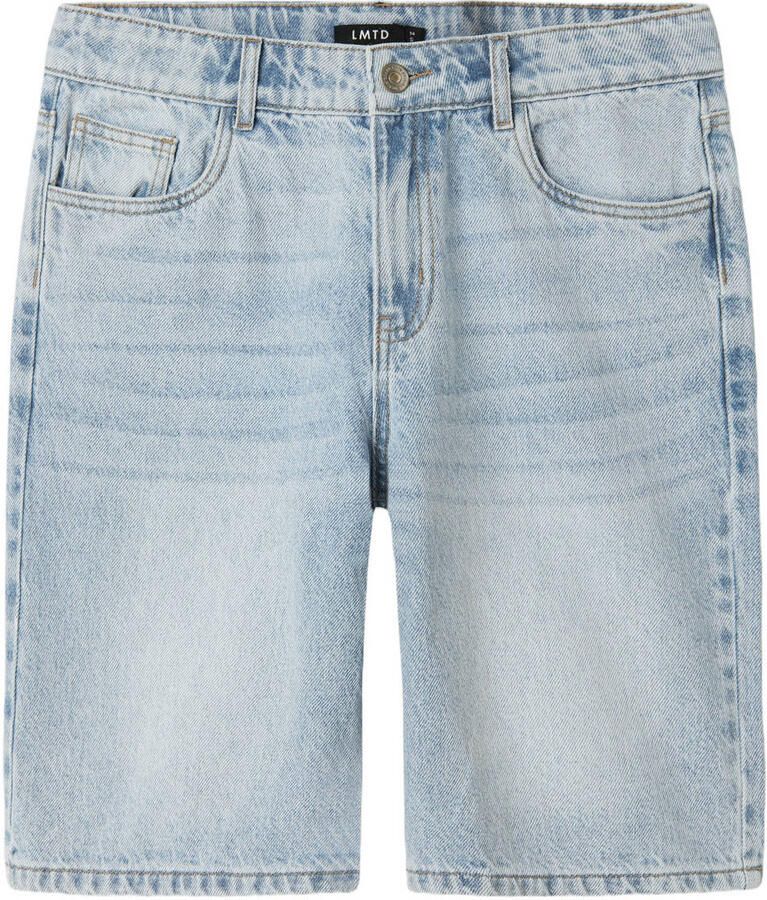 LMTD regular waist short light blue denim