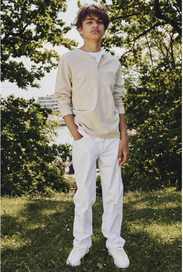 LMTD straight regular waist casual broek wit - Foto 2