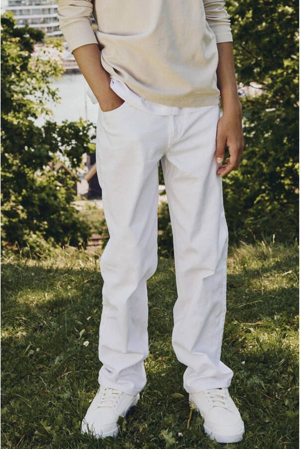 LMTD straight regular waist casual broek wit - Foto 3