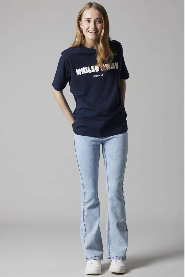 LMTD T-shirt donkerblauw Meisjes Katoen Ronde hals Tekst - Foto 2