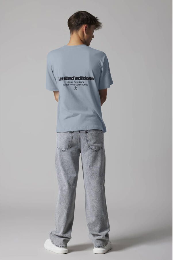 LMTD T-shirt met backprint blauw - Foto 2